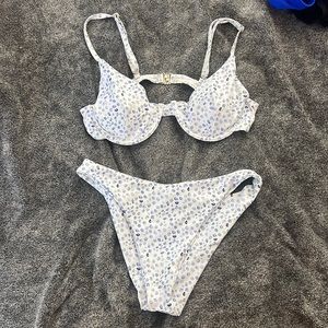 SHEIN purple/white underwire set size M